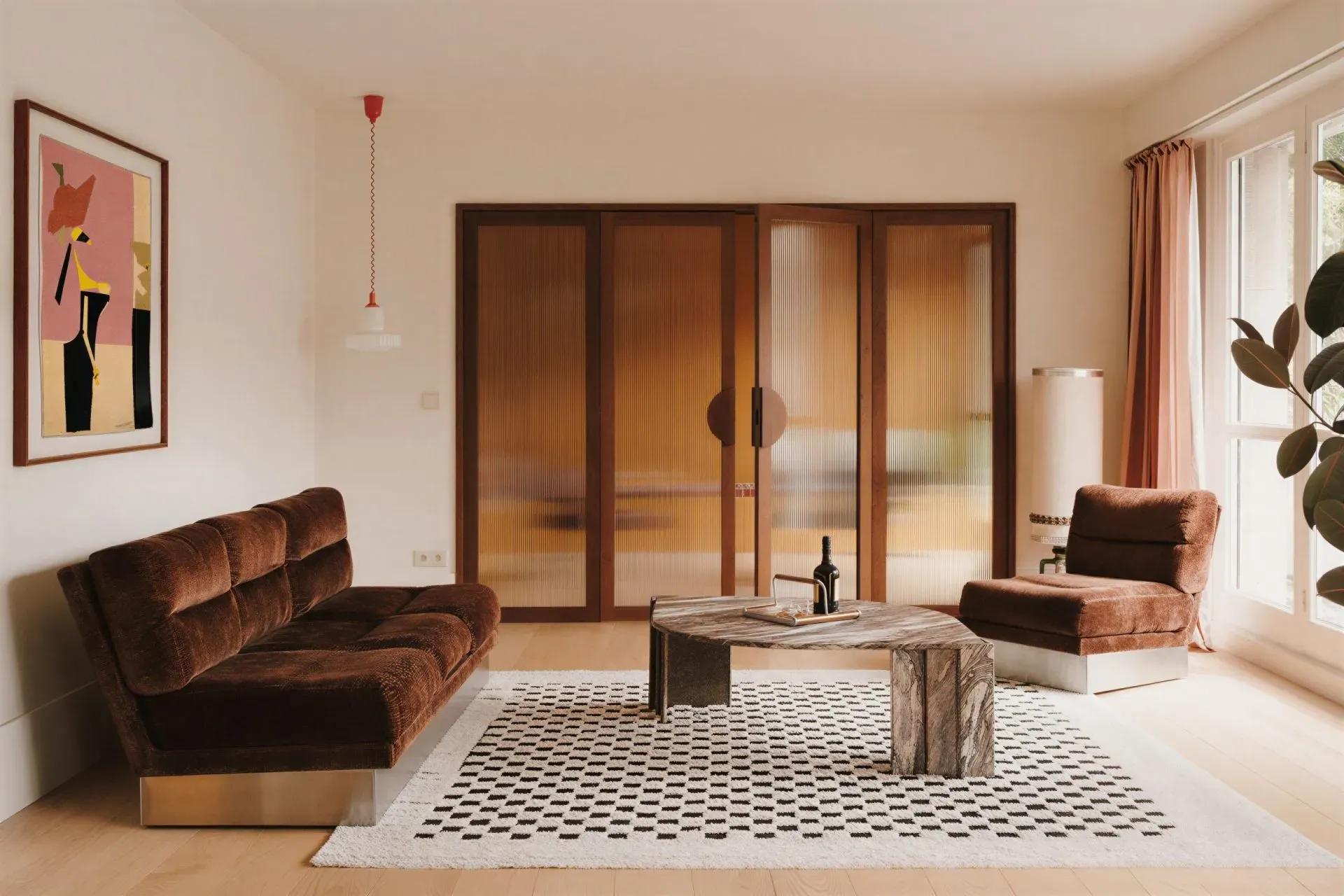Modern interior setup with stylish furniture